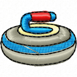 Curling Rocks Embroidery Design 8 Curling Rocks Embroidery Design 8